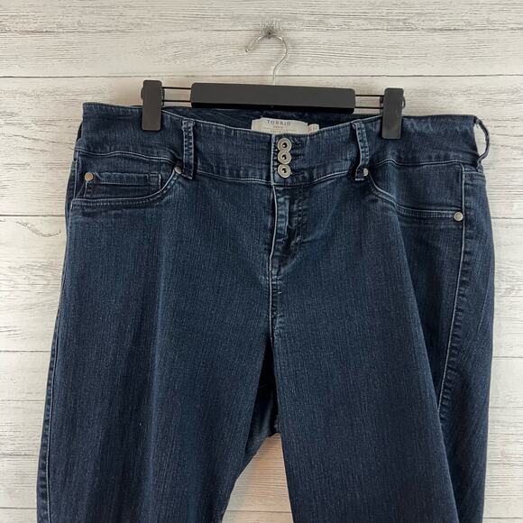 Torrid Dark Wash First At Fit Skinny Jeans Size 22 Tall - Picture 3 of 7